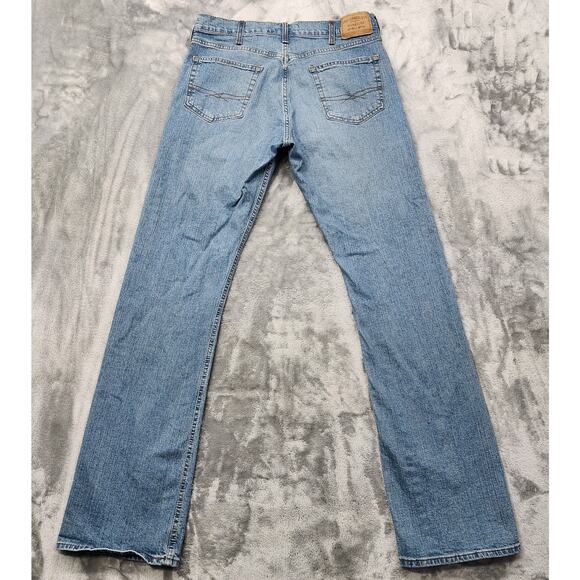Levi Strauss Signature Jeans Mens W34 L34 Blue Bootcut Stretch Casual Western - Picture 3 of 15